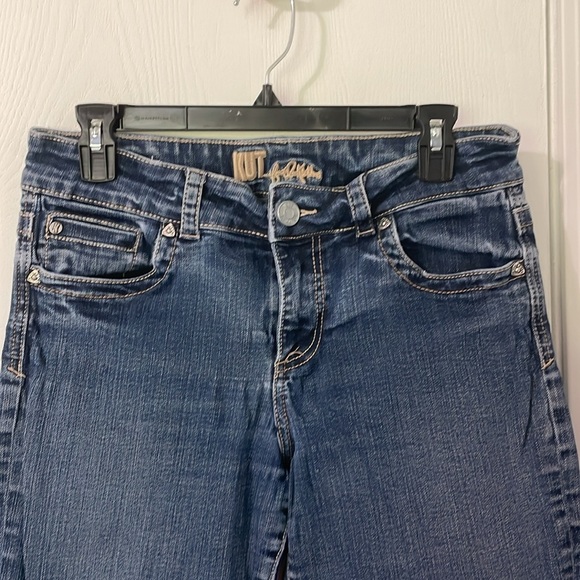 Kut From The Kloth Dark Wash Denim Capri Jeans Size 10 - Picture 3 of 12